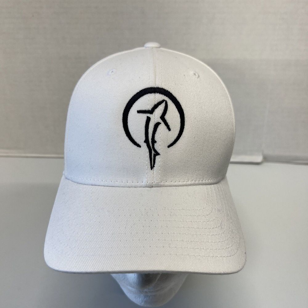 Shark Zen Port Authority Flexfit White Baseball Hat Fitted Size S/M